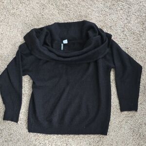 Divided Black Cowl Neck Sweater